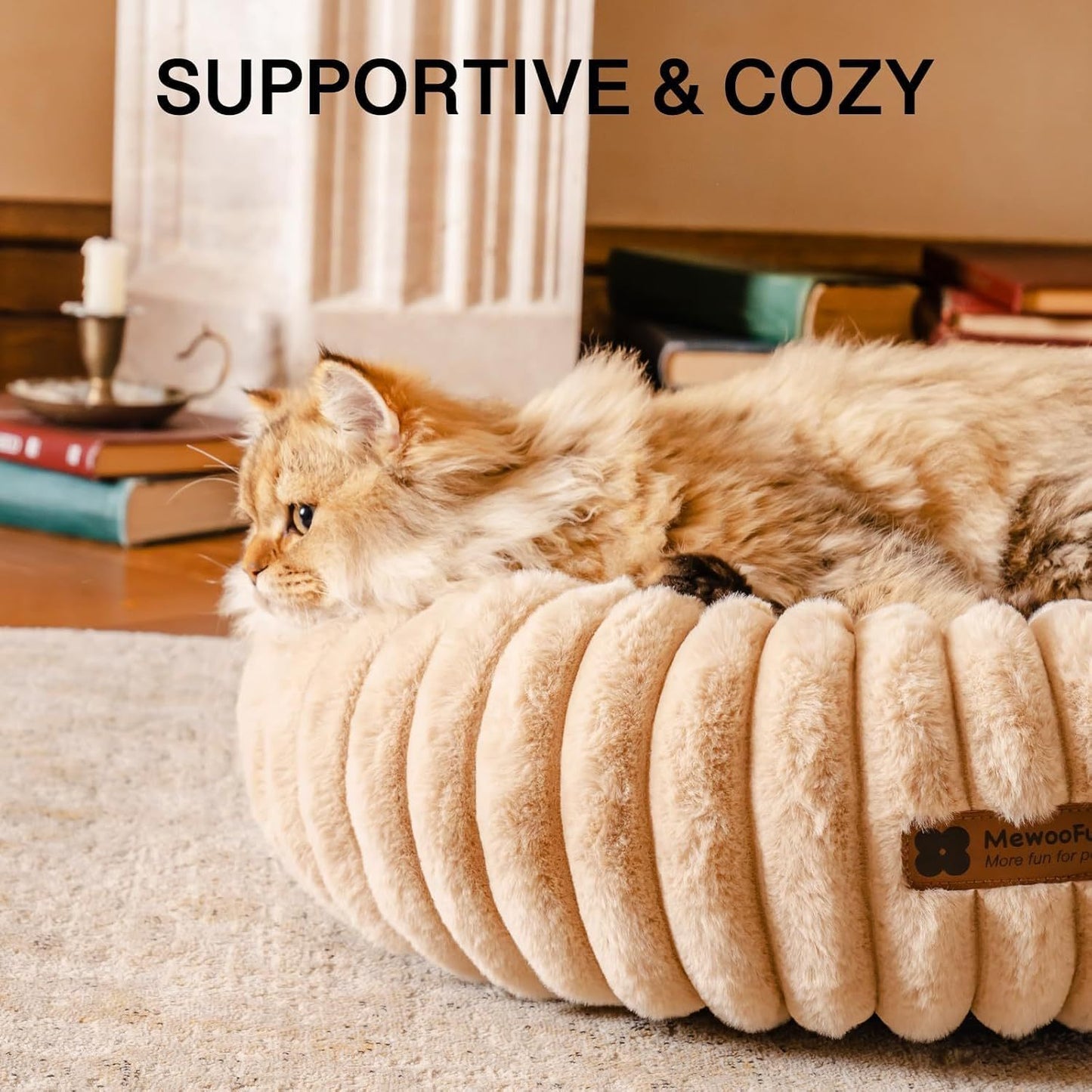 MEWOOFUN Donut Cat Bed