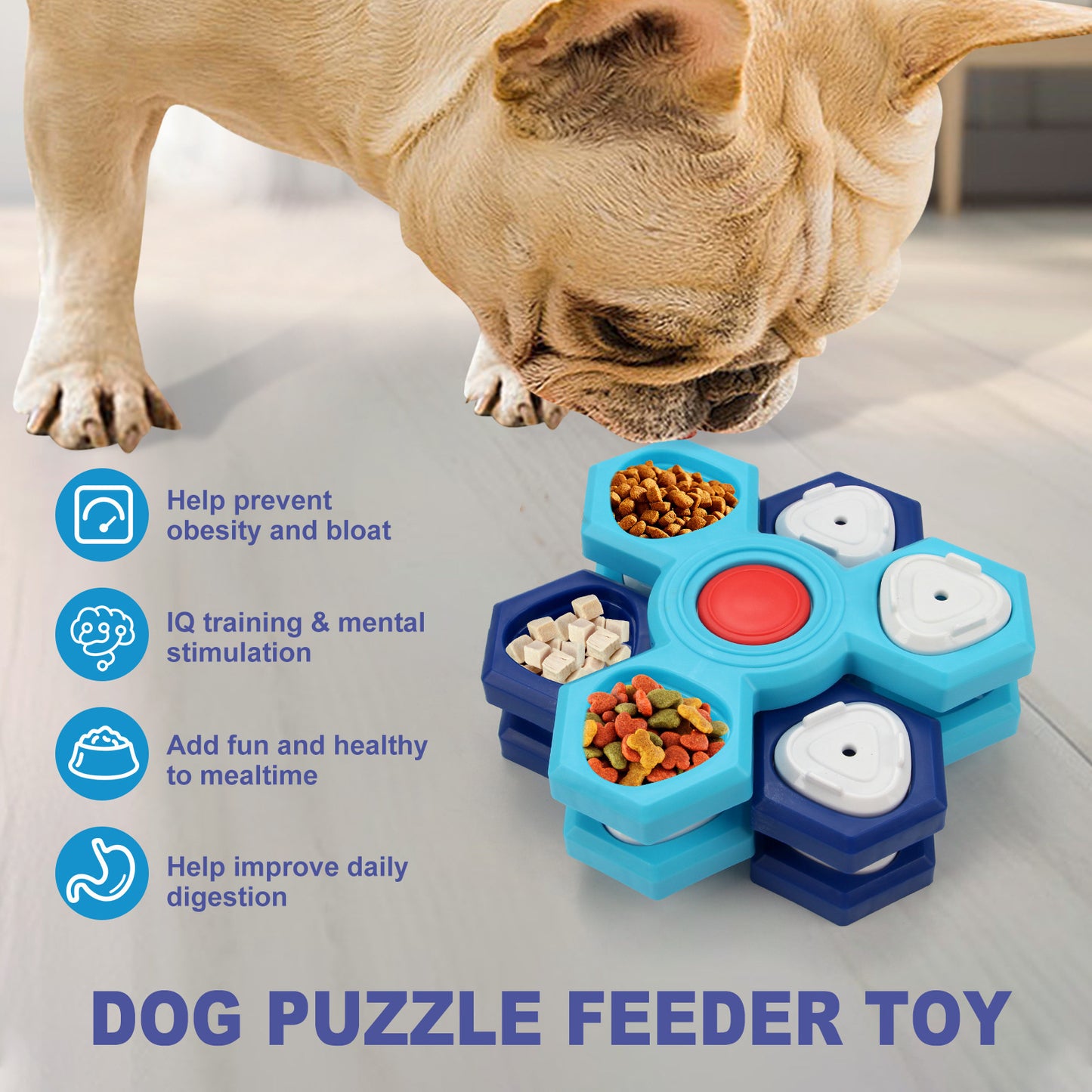 4-Layer Puzzle Slow Feeder Bowl for Dogs