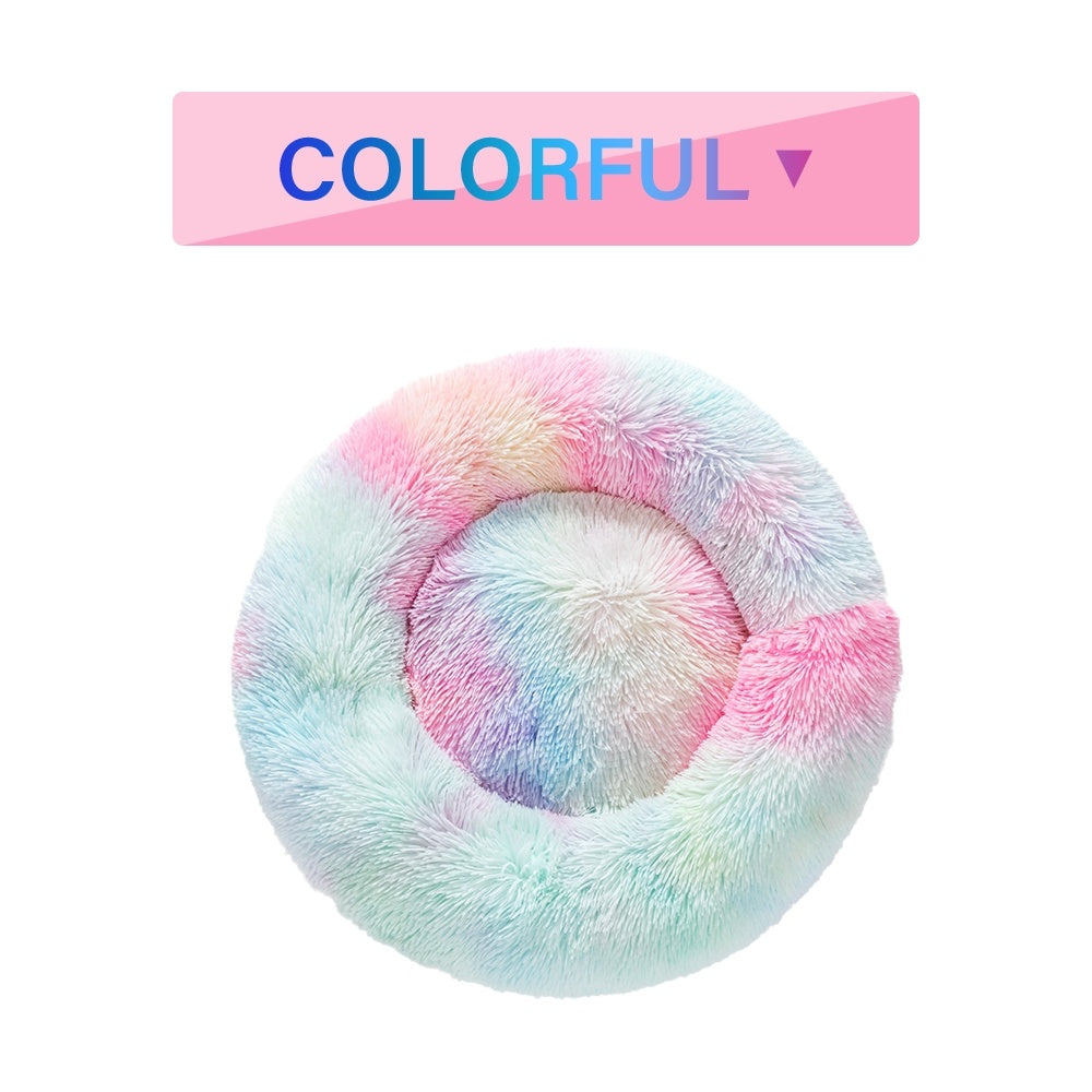 Fluffy Donut Calming Dog Bed