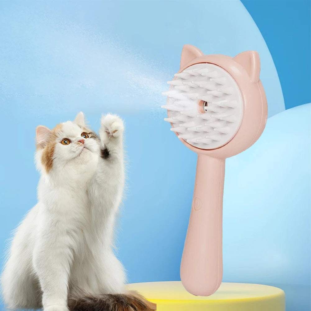 Rechargeable Self-Cleaning Pet Grooming Brush