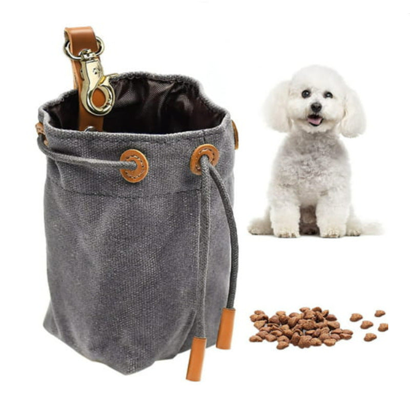 Outdoor Bundled Canvas Dog Food Bag Storage