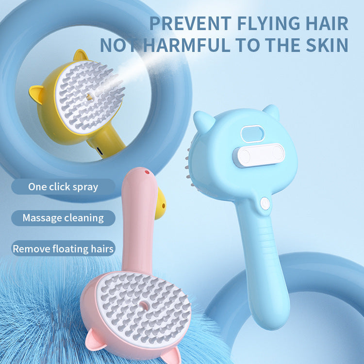 Rechargeable Self-Cleaning Pet Grooming Brush